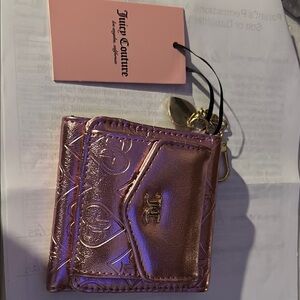 Juicy Couture Metallic Pink Card Wallet